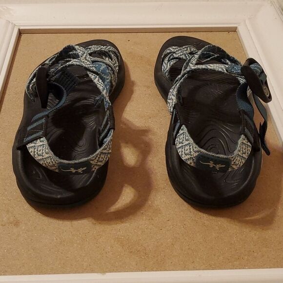 Ladies Chaco teal & cream strapy sandals Size 6 - Picture 5 of 7